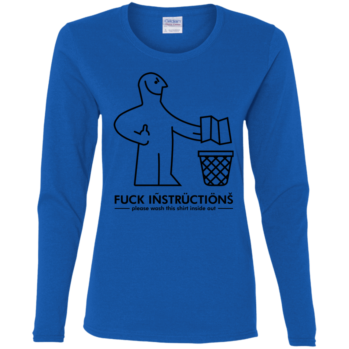 T-Shirts Royal / S FuckInstructions Women's Long Sleeve T-Shirt