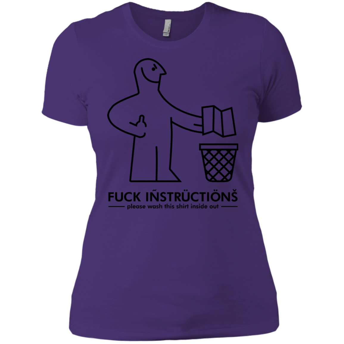 T-Shirts Purple Rush/ / X-Small FuckInstructions Women's Premium T-Shirt