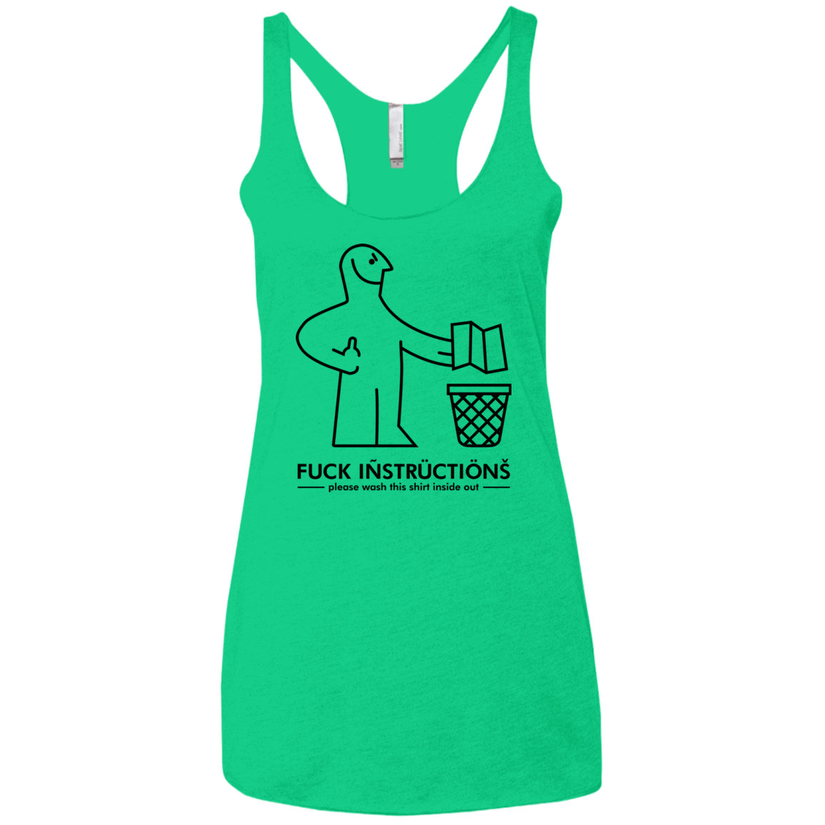 T-Shirts Envy / X-Small FuckInstructions Women's Triblend Racerback Tank