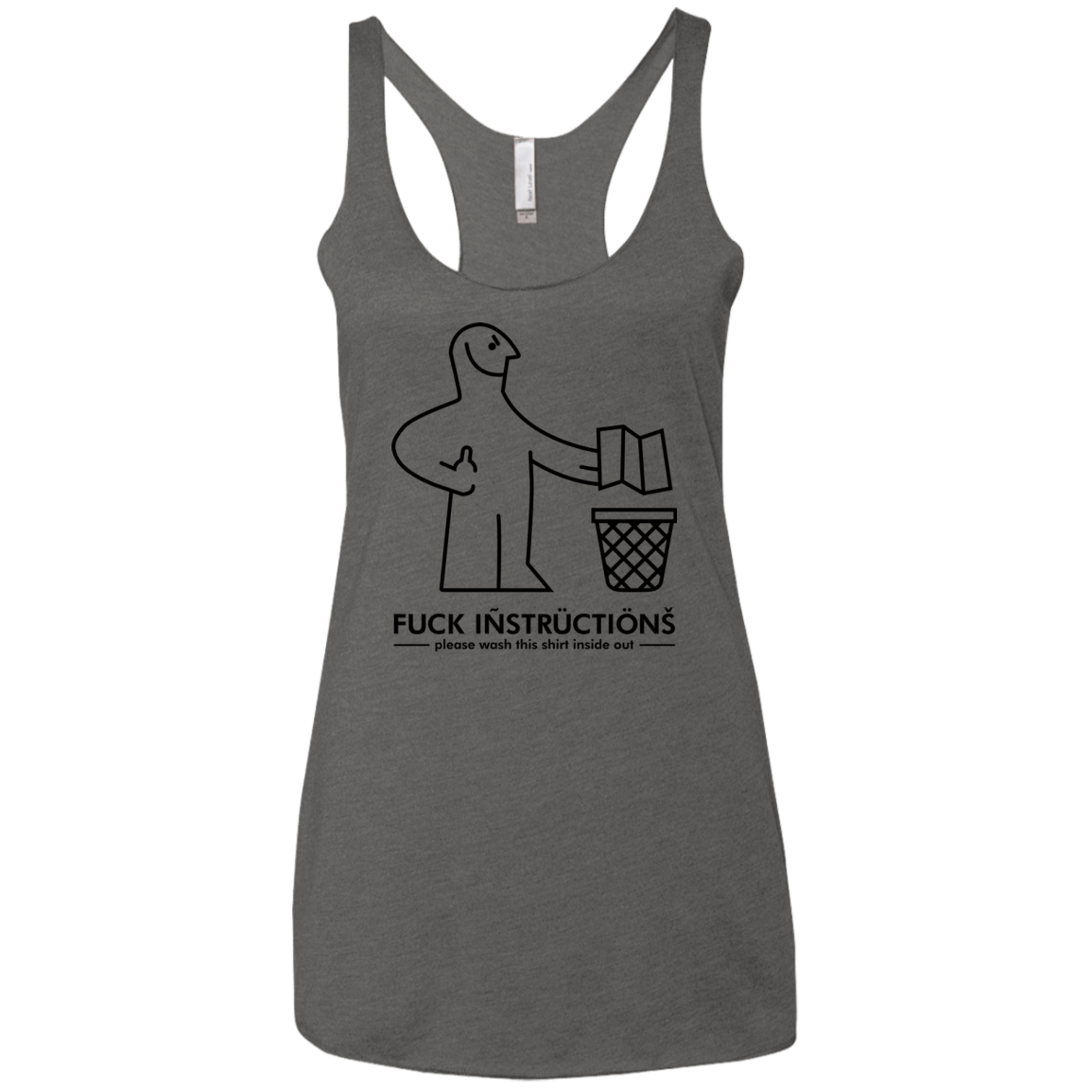 T-Shirts Premium Heather / X-Small FuckInstructions Women's Triblend Racerback Tank