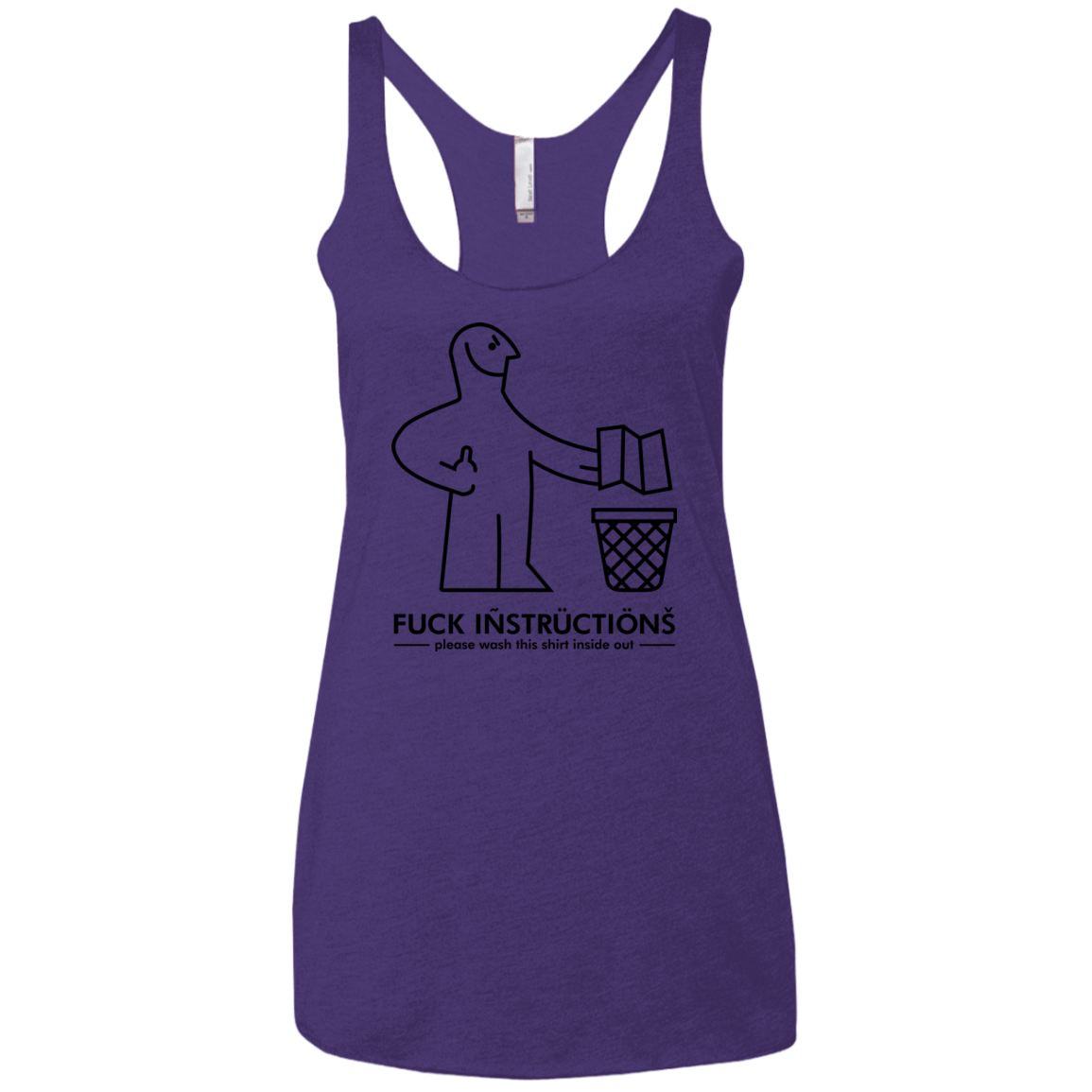 T-Shirts Purple Rush / X-Small FuckInstructions Women's Triblend Racerback Tank
