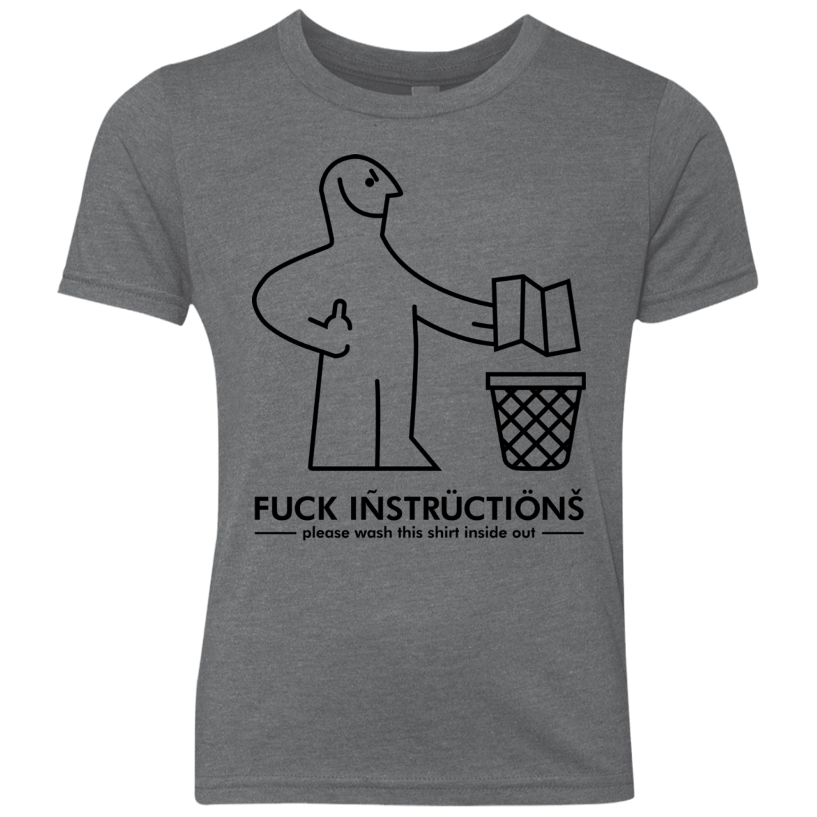 T-Shirts Premium Heather / YXS FuckInstructions Youth Triblend T-Shirt