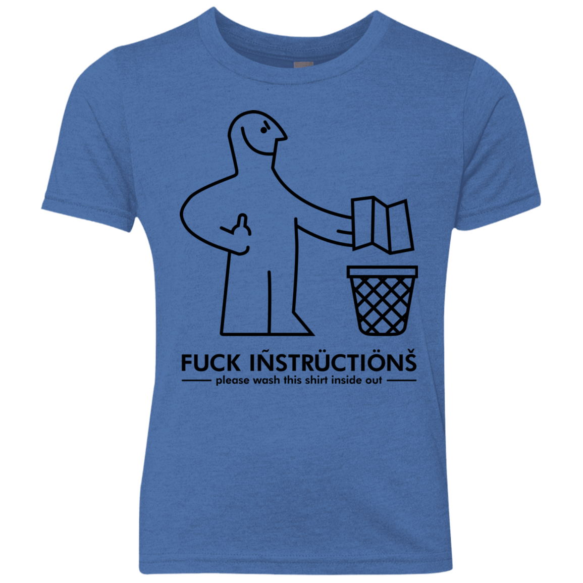 T-Shirts Vintage Royal / YXS FuckInstructions Youth Triblend T-Shirt
