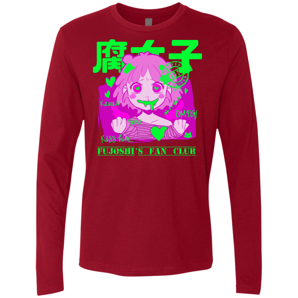 T-Shirts Cardinal / Small Fujoshi Men's Premium Long Sleeve