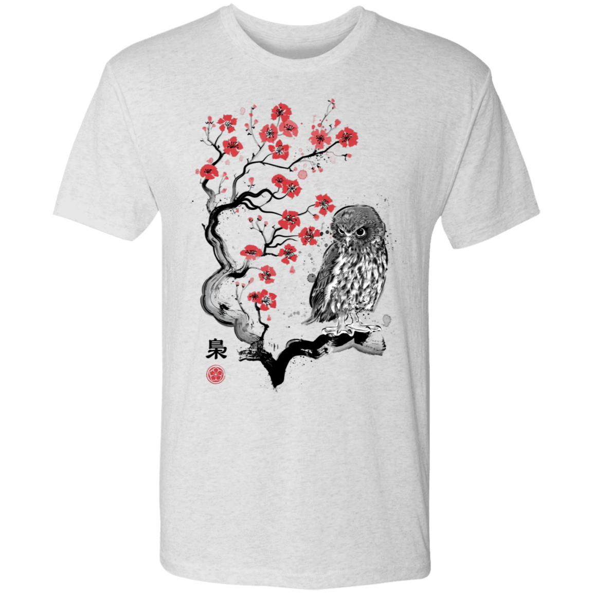 T-Shirts Heather White / S Fukur? sumi-e Men's Triblend T-Shirt