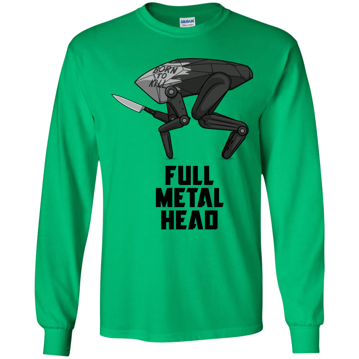 T-Shirts Irish Green / YS Full Metal Head Youth Long Sleeve T-Shirt