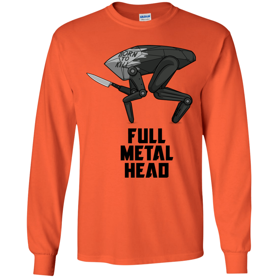 T-Shirts Orange / YS Full Metal Head Youth Long Sleeve T-Shirt