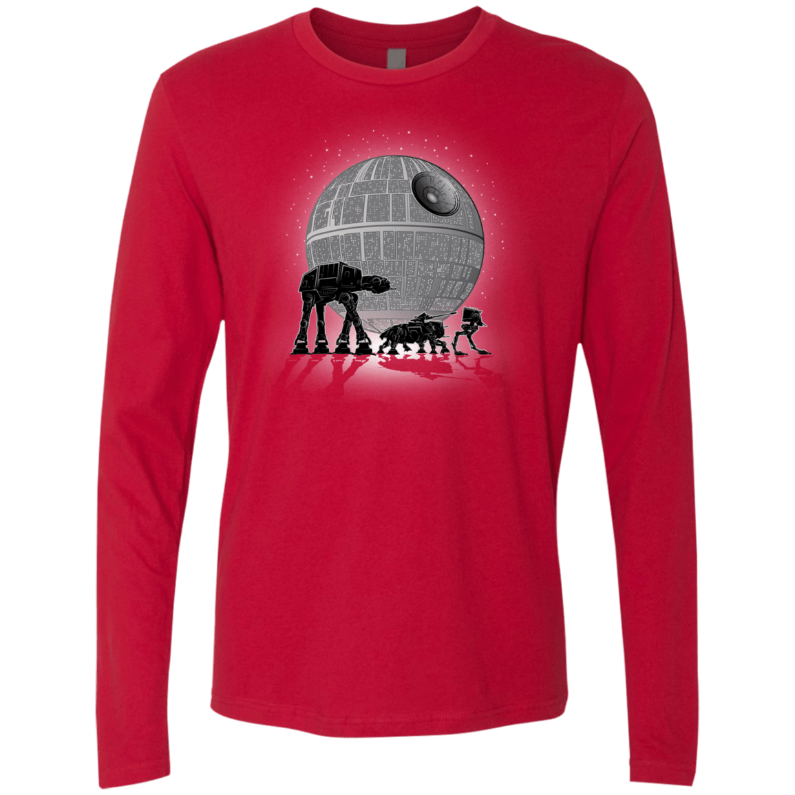 T-Shirts Red / Small Full Moon Over Empire Men's Premium Long Sleeve