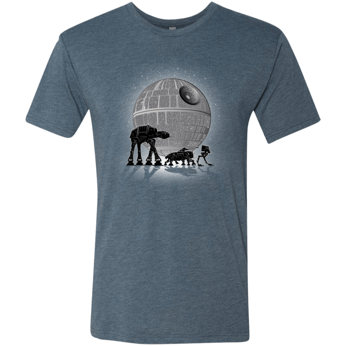 T-Shirts Indigo / Small Full Moon Over Empire Men's Triblend T-Shirt