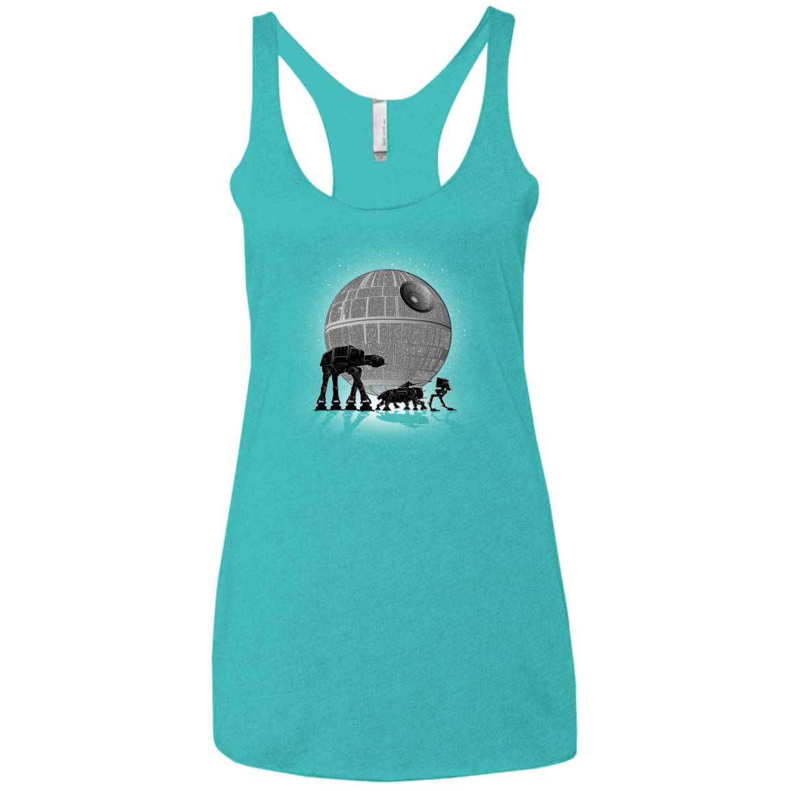 T-Shirts Tahiti Blue / X-Small Full Moon Over Empire Women's Triblend Racerback Tank