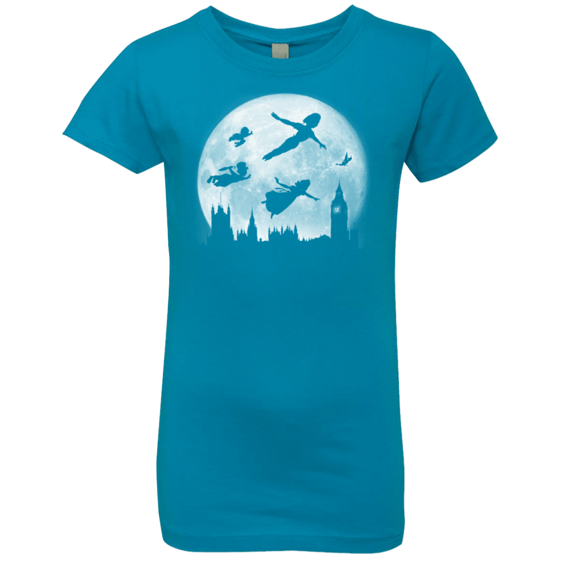 T-Shirts Turquoise / YXS Full Moon over London Girls Premium T-Shirt