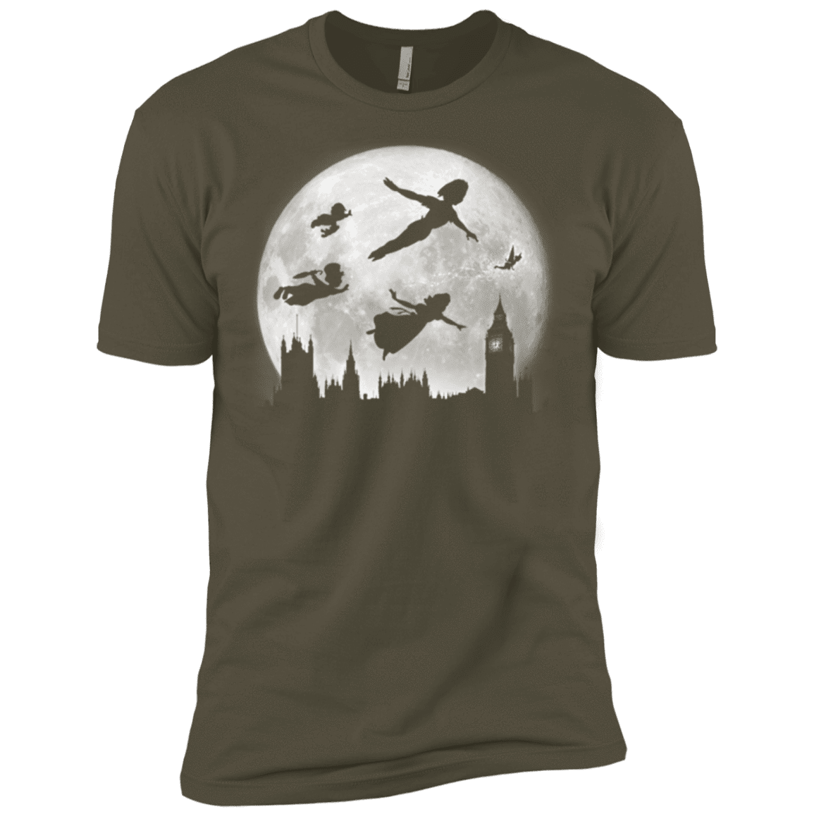 T-Shirts Military Green / X-Small Full Moon over London Men's Premium T-Shirt