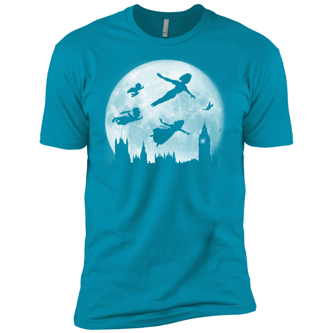 T-Shirts Turquoise / X-Small Full Moon over London Men's Premium T-Shirt