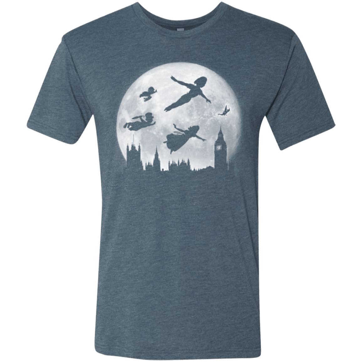 T-Shirts Indigo / Small Full Moon over London Men's Triblend T-Shirt