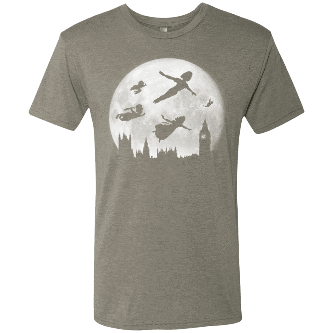 T-Shirts Venetian Grey / Small Full Moon over London Men's Triblend T-Shirt