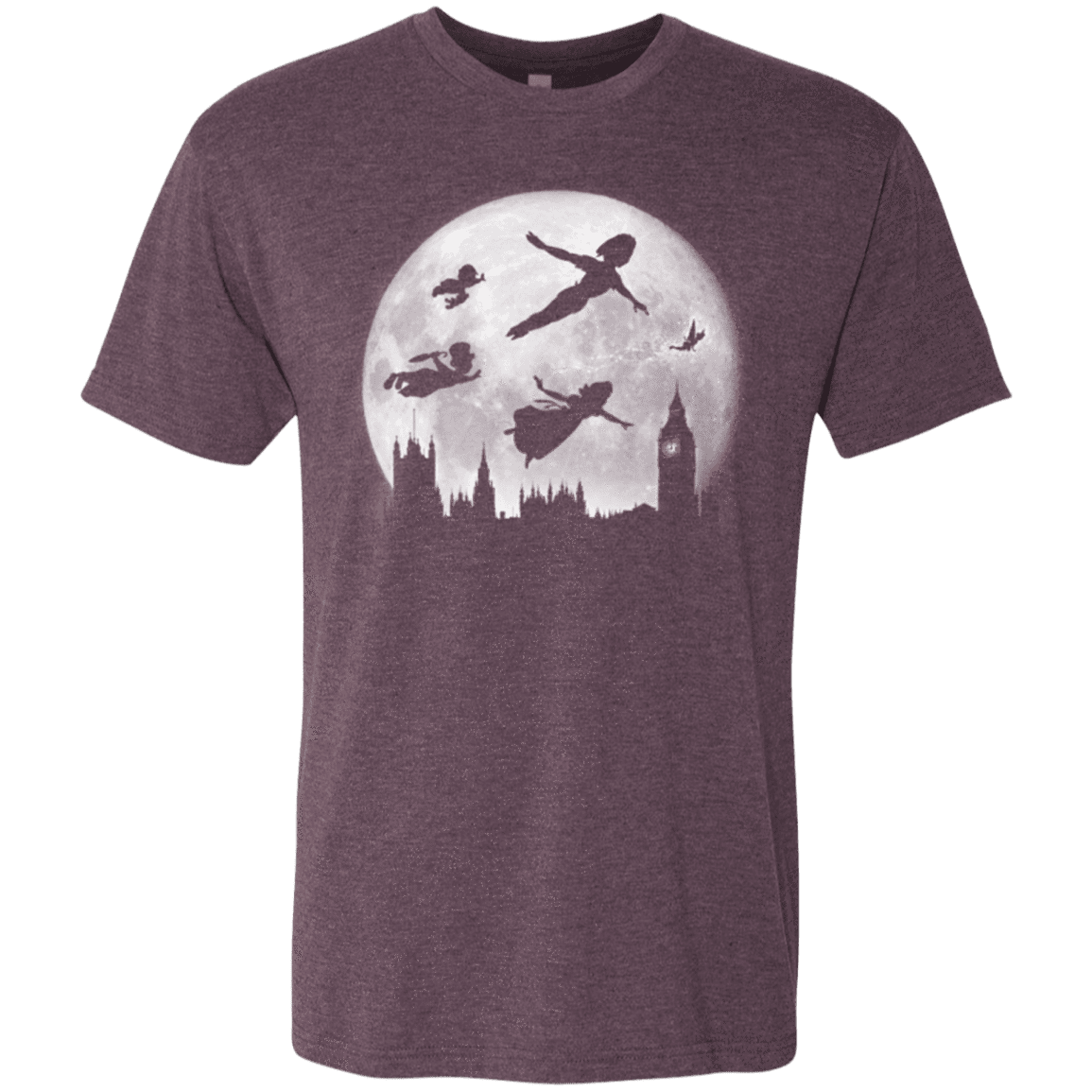 T-Shirts Vintage Purple / Small Full Moon over London Men's Triblend T-Shirt