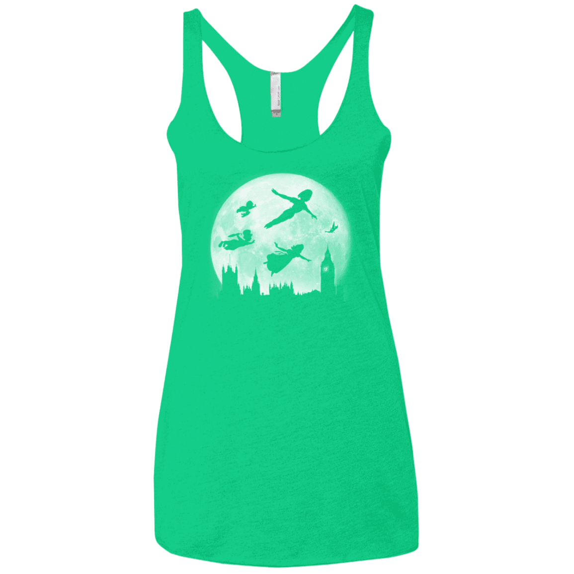 T-Shirts Envy / X-Small Full Moon over London Women's Triblend Racerback Tank