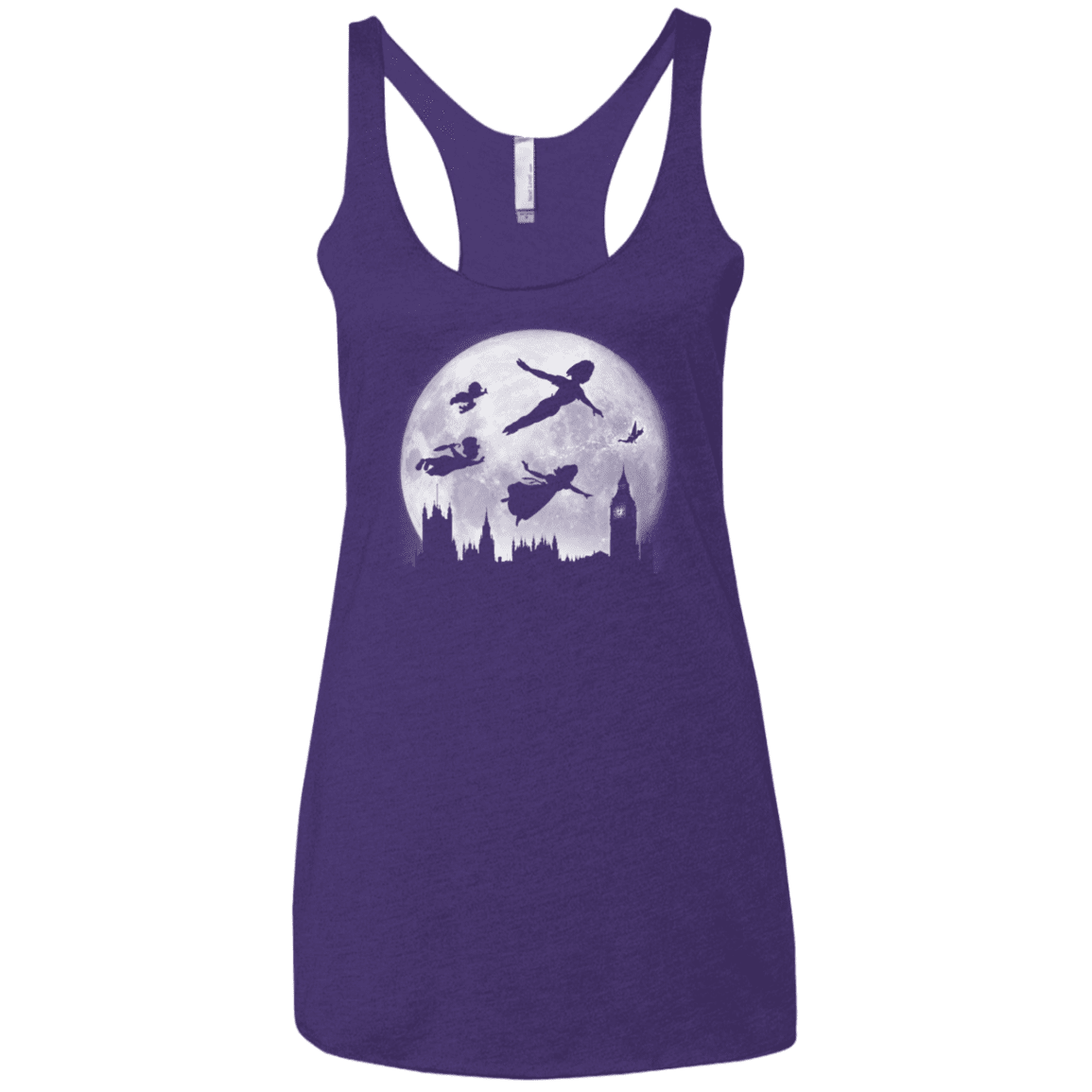 T-Shirts Purple / X-Small Full Moon over London Women's Triblend Racerback Tank
