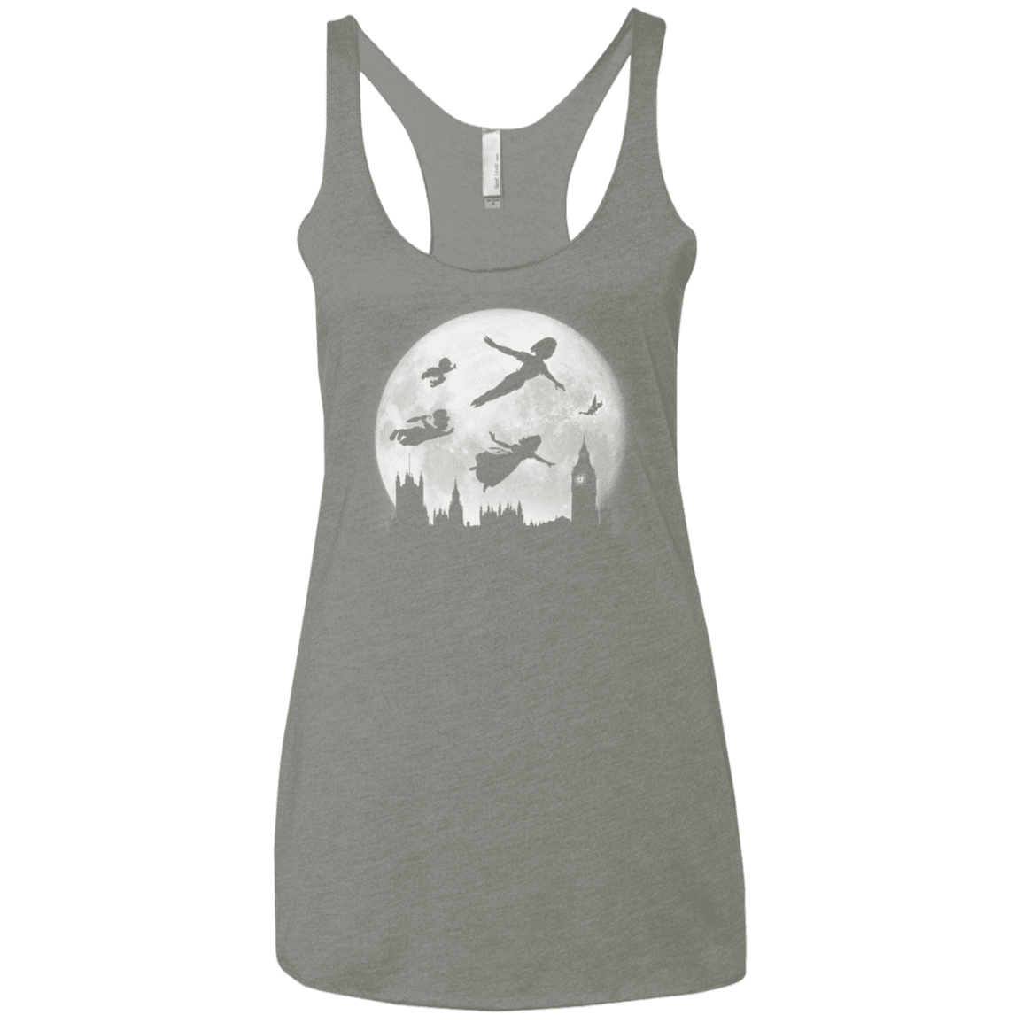 T-Shirts Venetian Grey / X-Small Full Moon over London Women's Triblend Racerback Tank