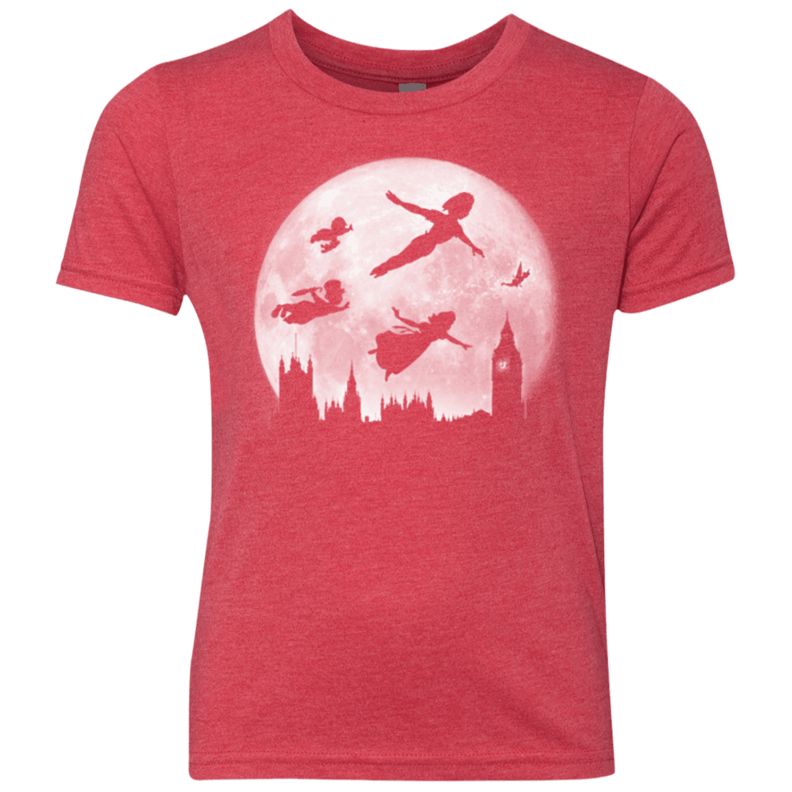 T-Shirts Vintage Red / YXS Full Moon over London Youth Triblend T-Shirt