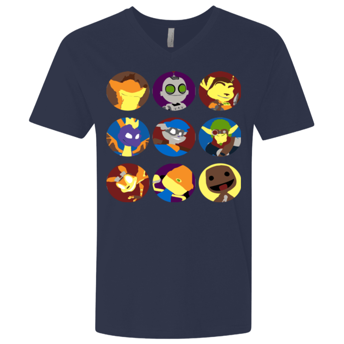 T-Shirts Midnight Navy / X-Small Fun Heroes Men's Premium V-Neck