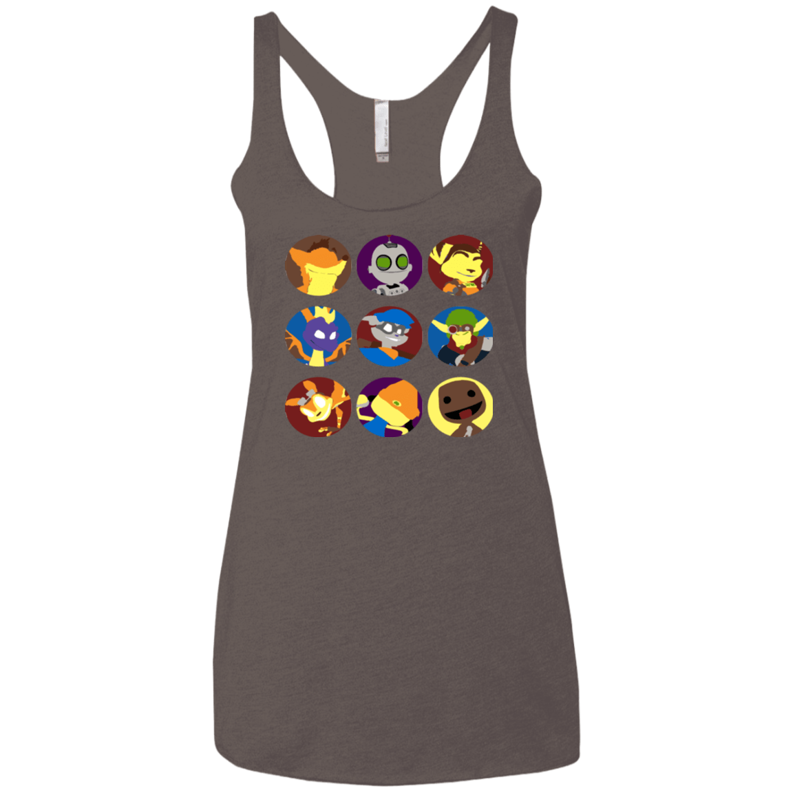 T-Shirts Macchiato / X-Small Fun Heroes Women's Triblend Racerback Tank