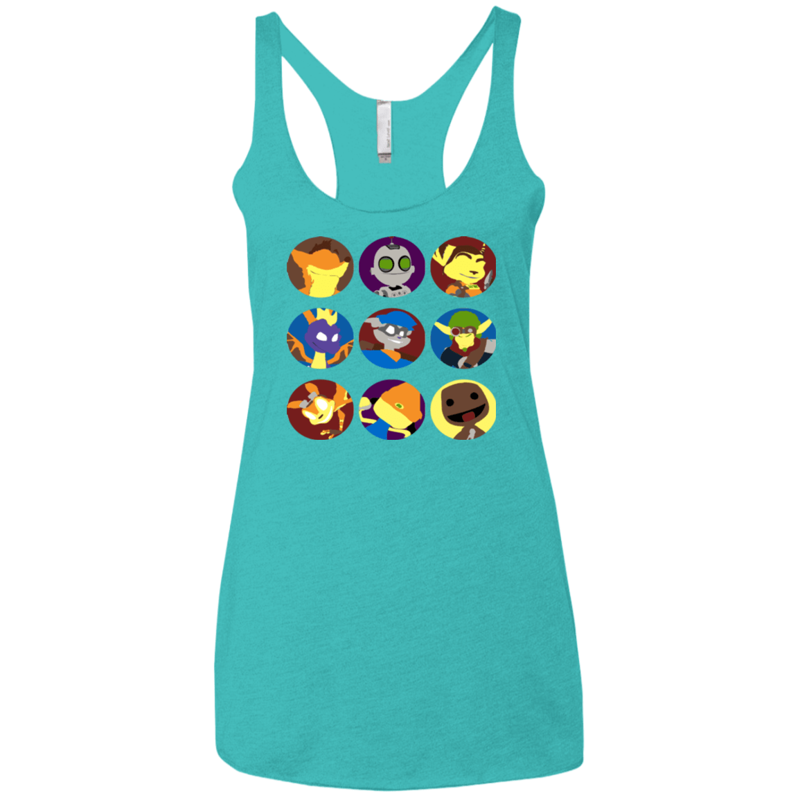 Fun Heroes Women's Triblend Racerback Tank