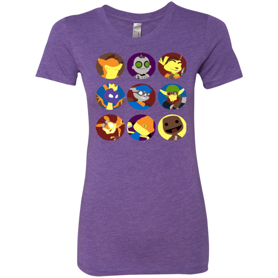 T-Shirts Purple Rush / Small Fun Heroes Women's Triblend T-Shirt