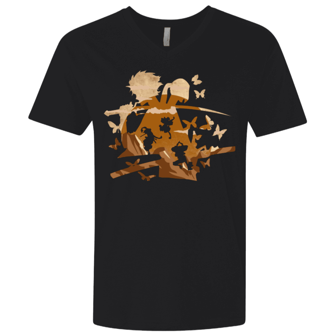 T-Shirts Black / X-Small Funky Samurais Men's Premium V-Neck