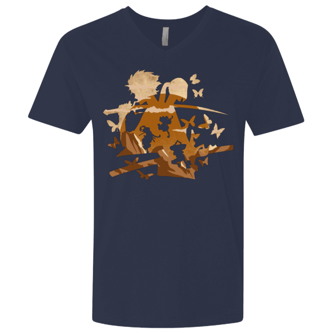 T-Shirts Midnight Navy / X-Small Funky Samurais Men's Premium V-Neck