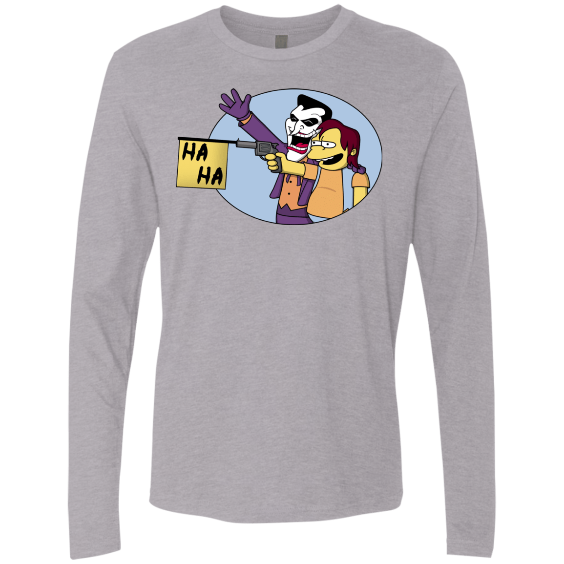 T-Shirts Heather Grey / Small Funny Gun Men's Premium Long Sleeve