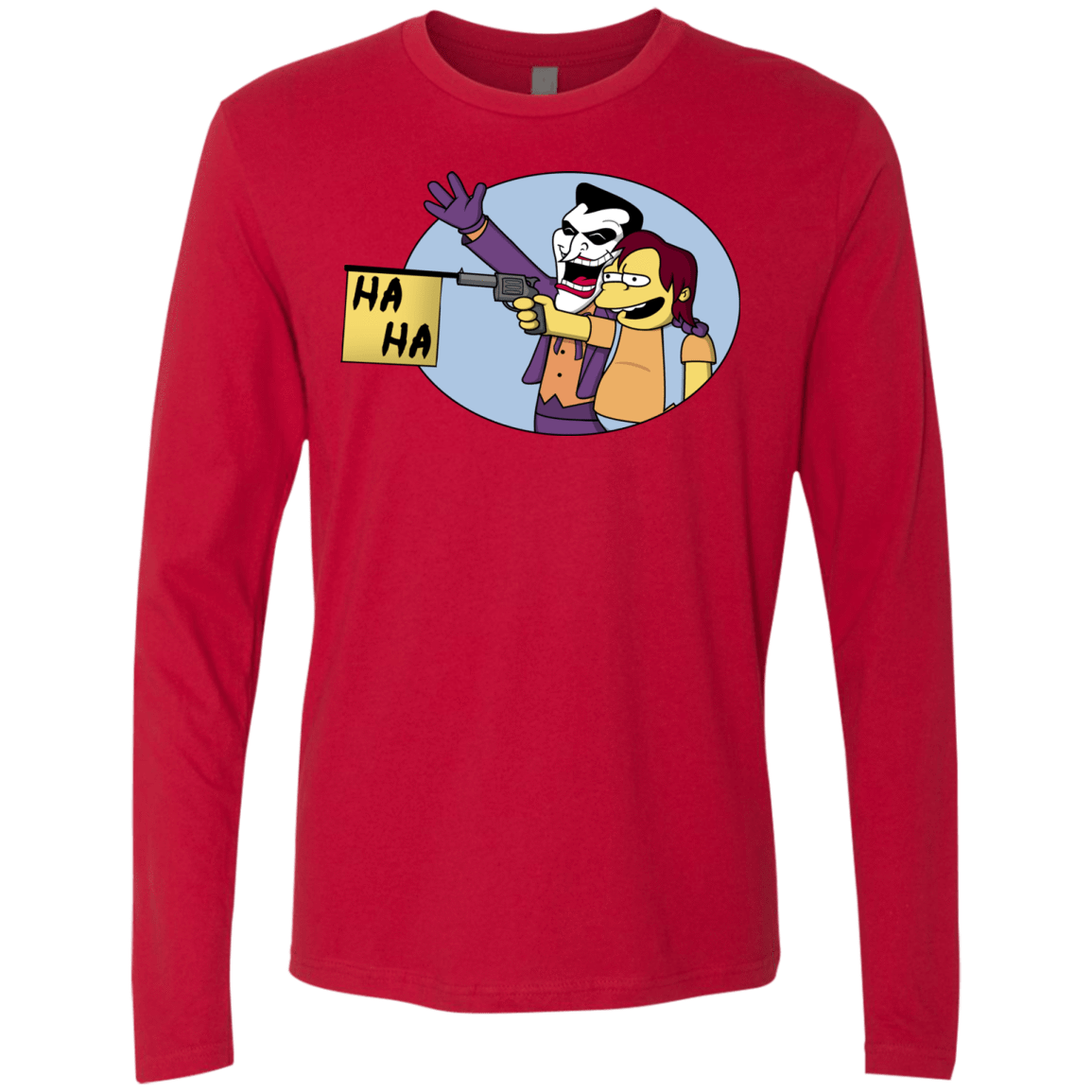 T-Shirts Red / Small Funny Gun Men's Premium Long Sleeve