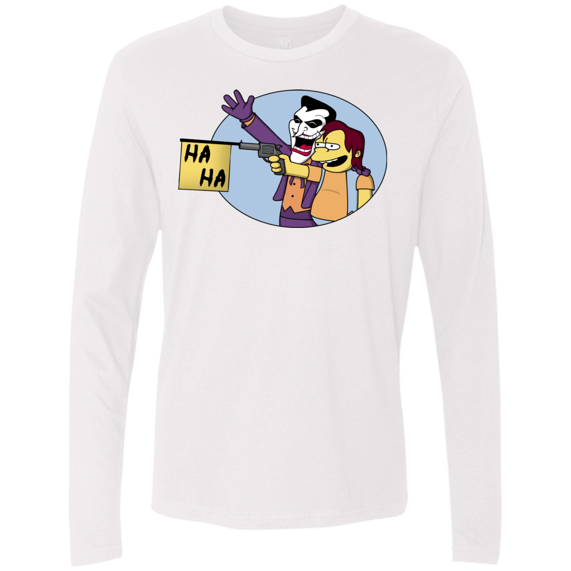 T-Shirts White / Small Funny Gun Men's Premium Long Sleeve