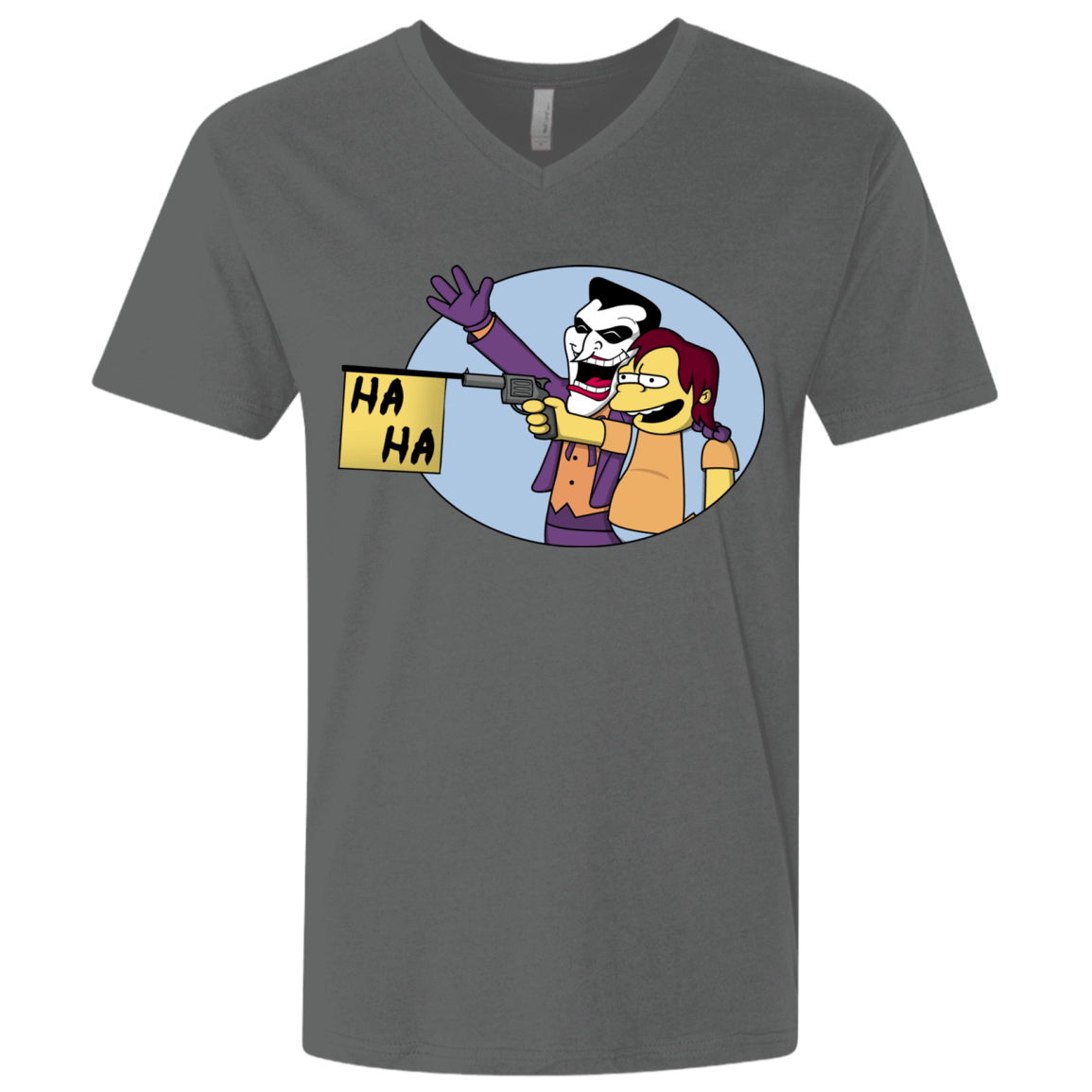 T-Shirts Heavy Metal / X-Small Funny Gun Men's Premium V-Neck