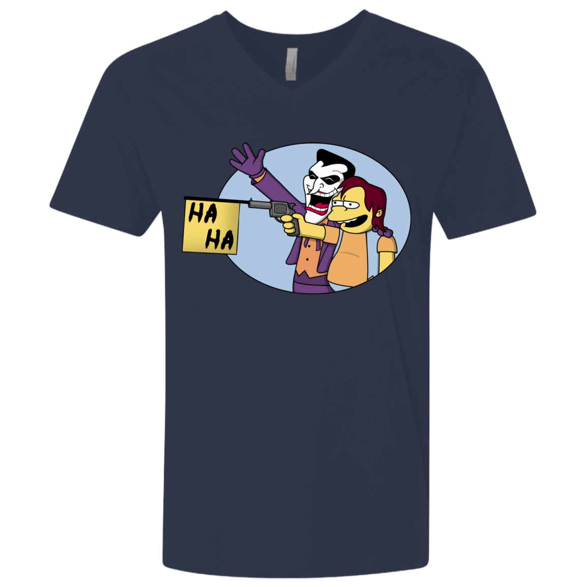 T-Shirts Midnight Navy / X-Small Funny Gun Men's Premium V-Neck