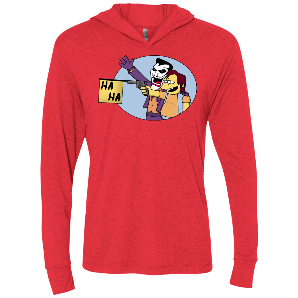 T-Shirts Vintage Red / X-Small Funny Gun Triblend Long Sleeve Hoodie Tee