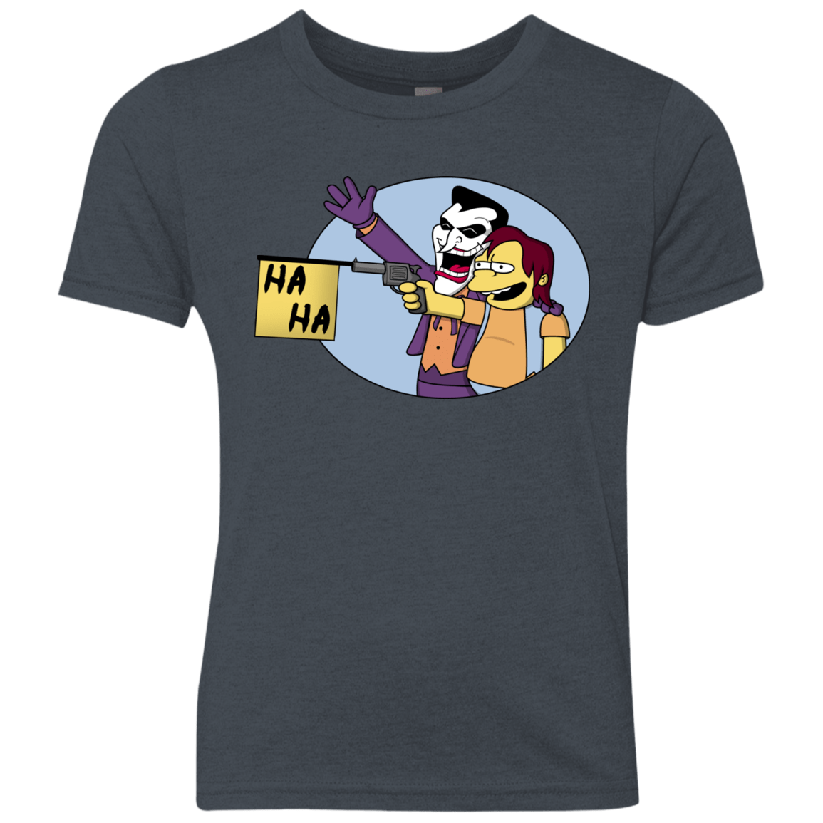 T-Shirts Vintage Navy / YXS Funny Gun Youth Triblend T-Shirt