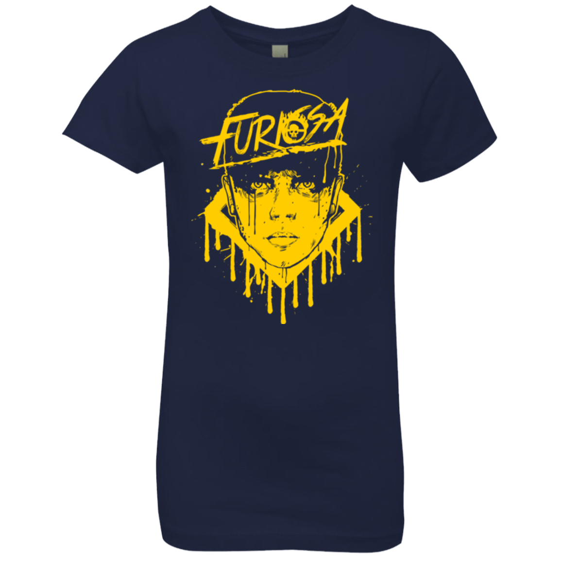 T-Shirts Midnight Navy / YXS Furiosa Yellow Girls Premium T-Shirt