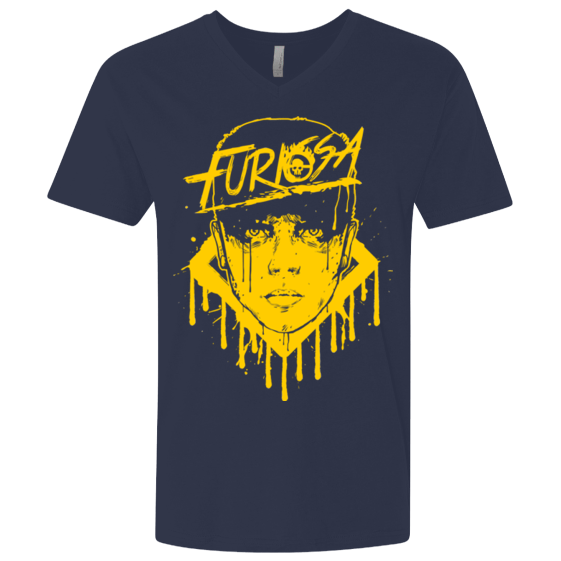 T-Shirts Midnight Navy / X-Small Furiosa Yellow Men's Premium V-Neck