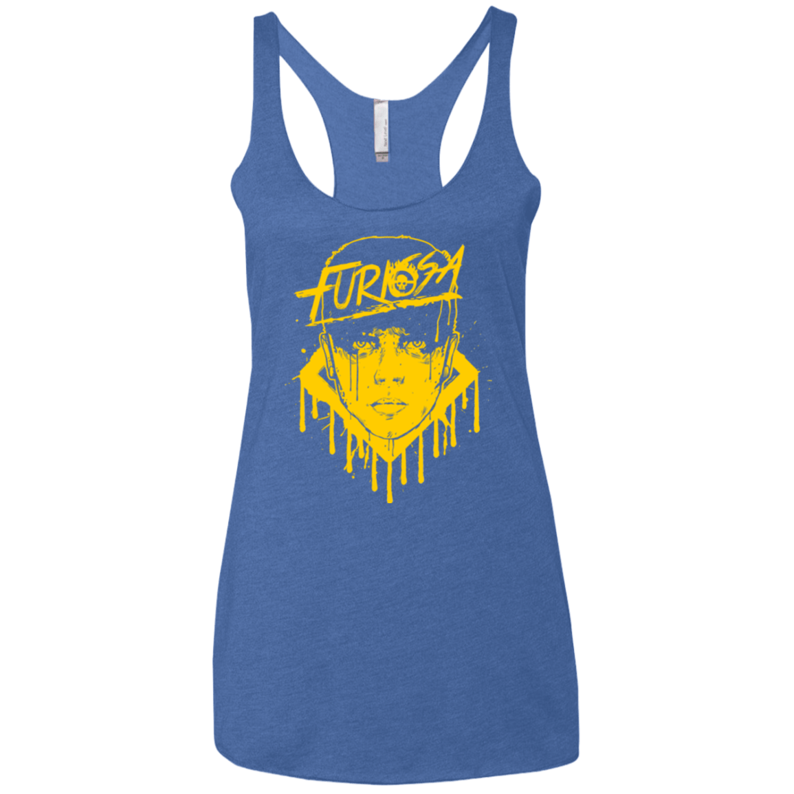 T-Shirts Vintage Royal / X-Small Furiosa Yellow Women's Triblend Racerback Tank