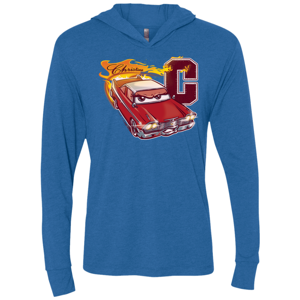 T-Shirts Vintage Royal / X-Small Fury And Fire Triblend Long Sleeve Hoodie Tee