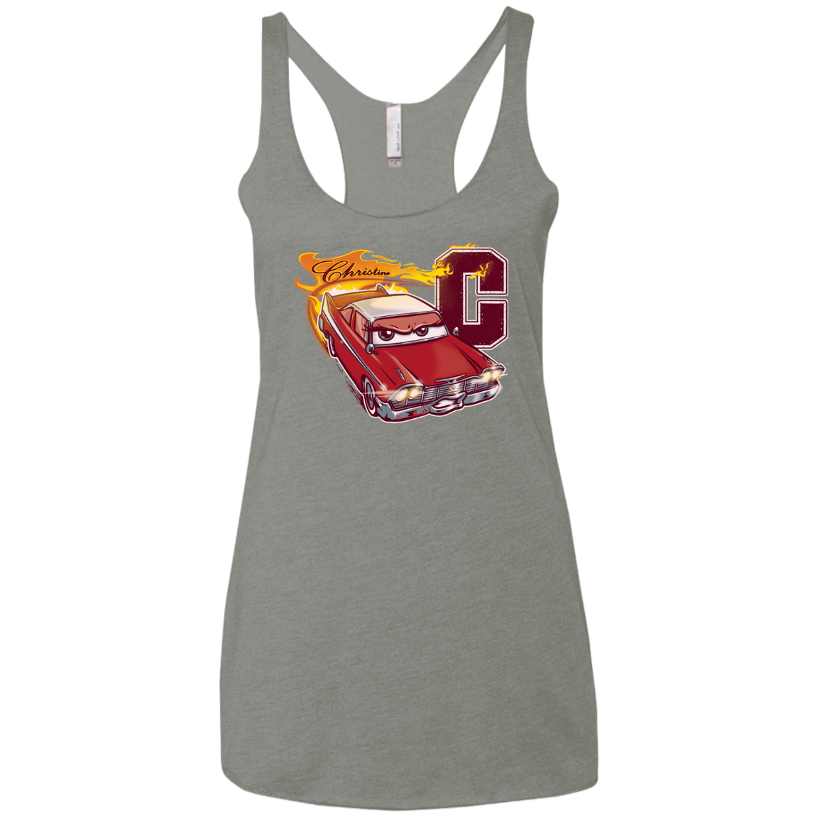 T-Shirts Venetian Grey / X-Small Fury And Fire Women's Triblend Racerback Tank