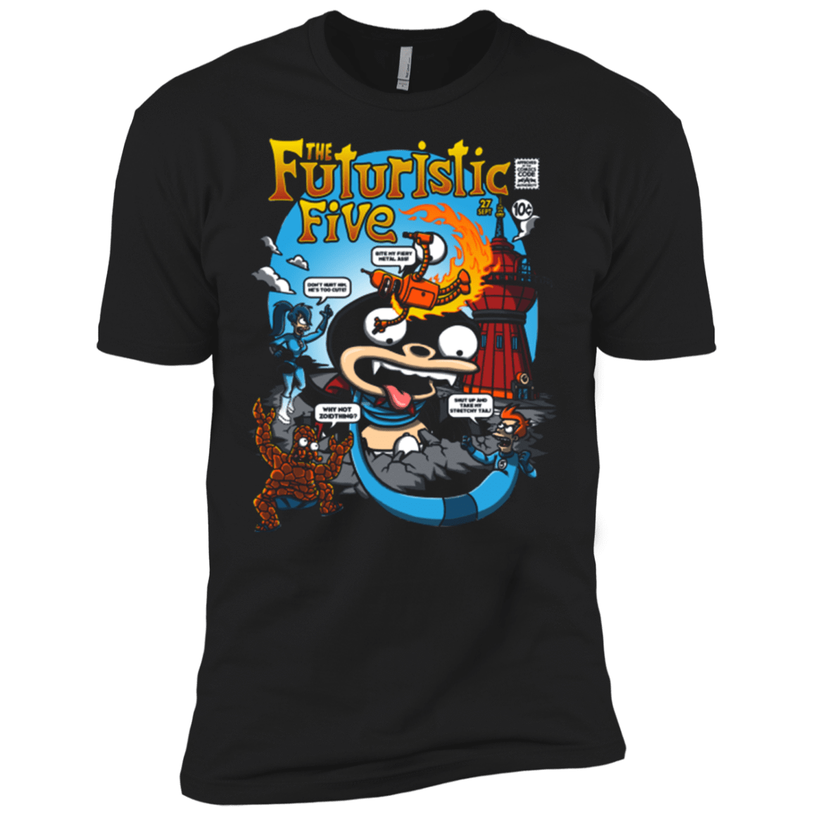 T-Shirts Black / X-Small Futurama Fantastic 4 Men's Premium T-Shirt