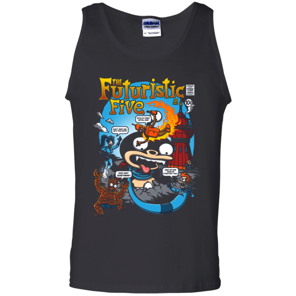 T-Shirts Black / S Futurama Fantastic 4 Men's Tank Top