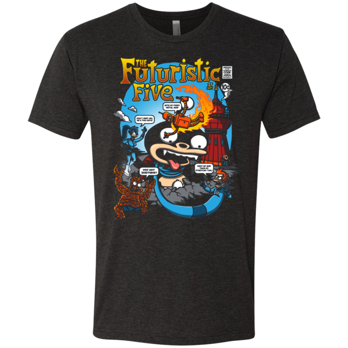 T-Shirts Vintage Black / S Futurama Fantastic 4 Men's Triblend T-Shirt