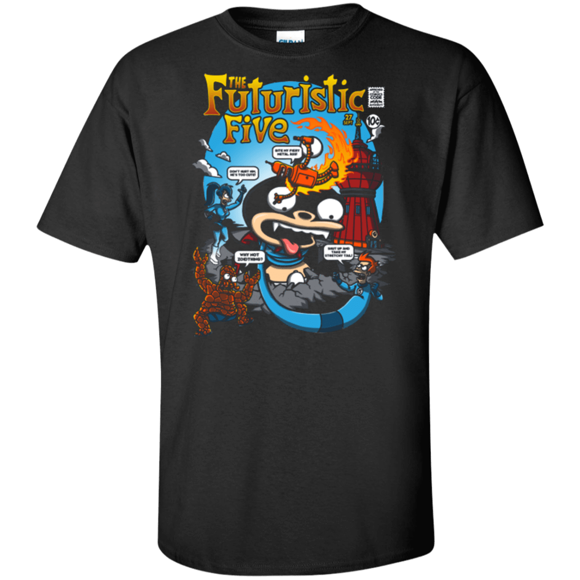 T-Shirts Black / XLT Futurama Fantastic 4 Tall T-Shirt