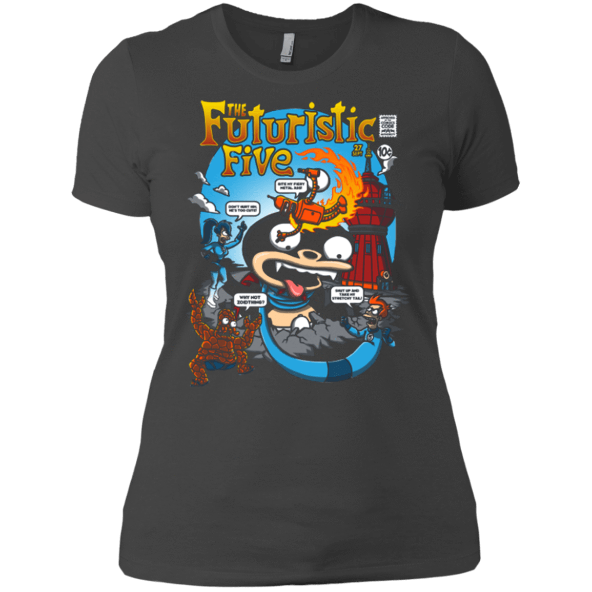 T-Shirts Heavy Metal / X-Small Futurama Fantastic 4 Women's Premium T-Shirt