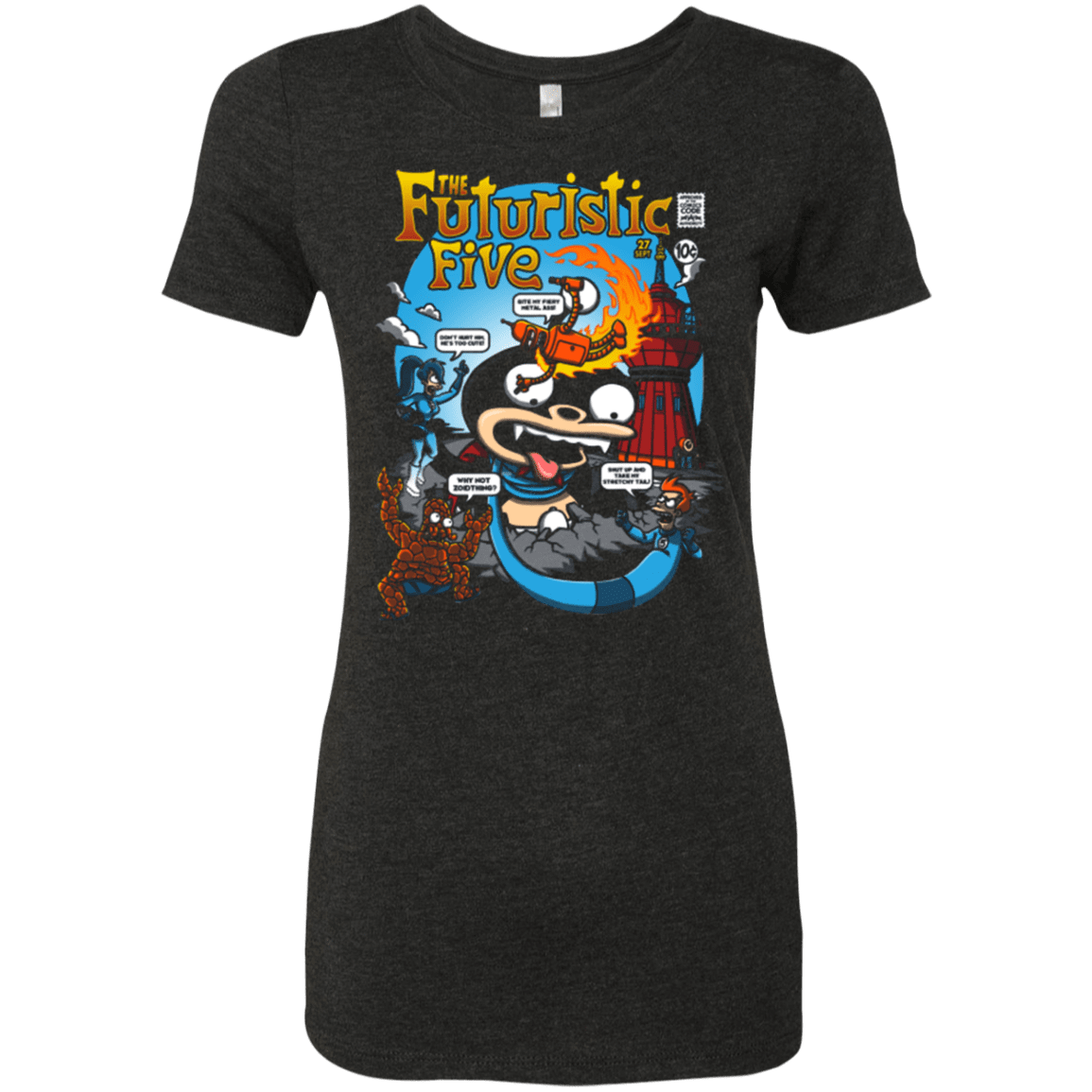 T-Shirts Vintage Black / S Futurama Fantastic 4 Women's Triblend T-Shirt