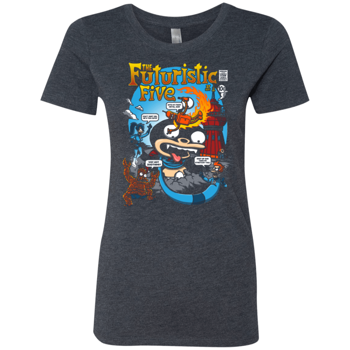 T-Shirts Vintage Navy / S Futurama Fantastic 4 Women's Triblend T-Shirt