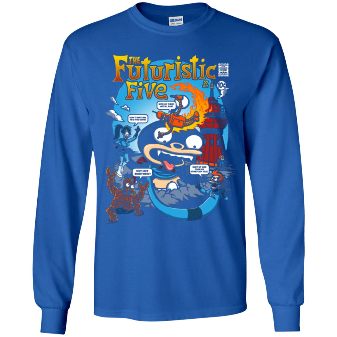T-Shirts Royal / YS Futurama Fantastic 4 Youth Long Sleeve T-Shirt